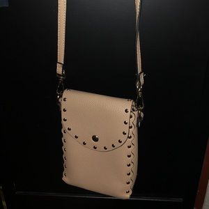 Cute small crossbody bag cream color